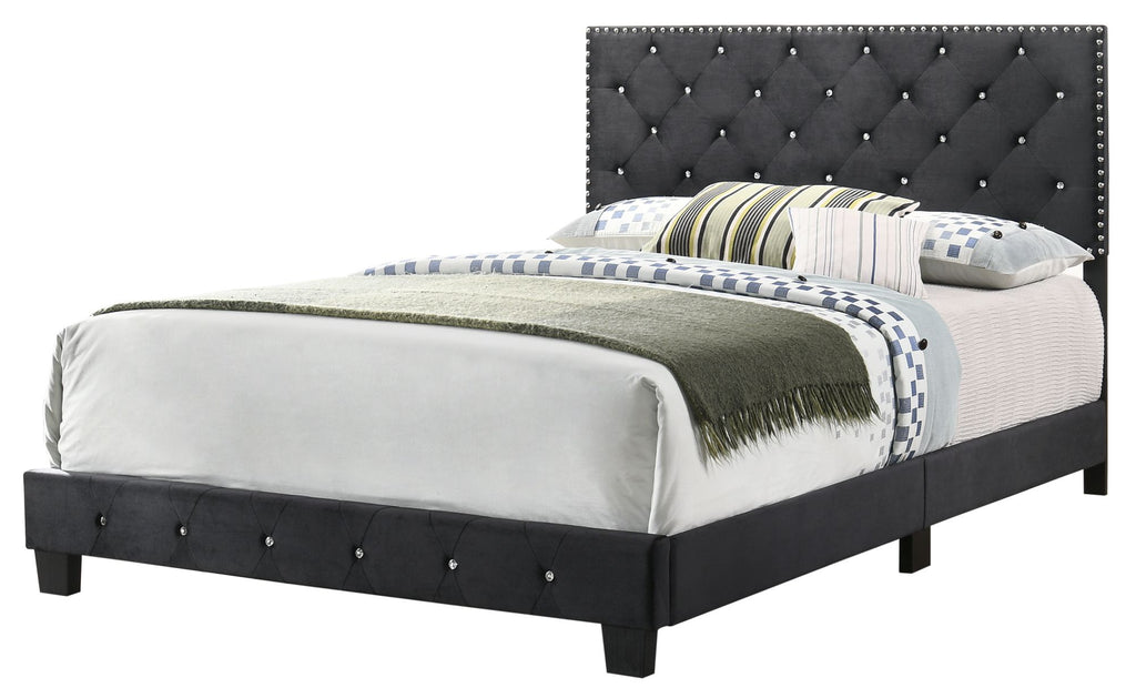 Elegant Transitional Queen Bed In Black