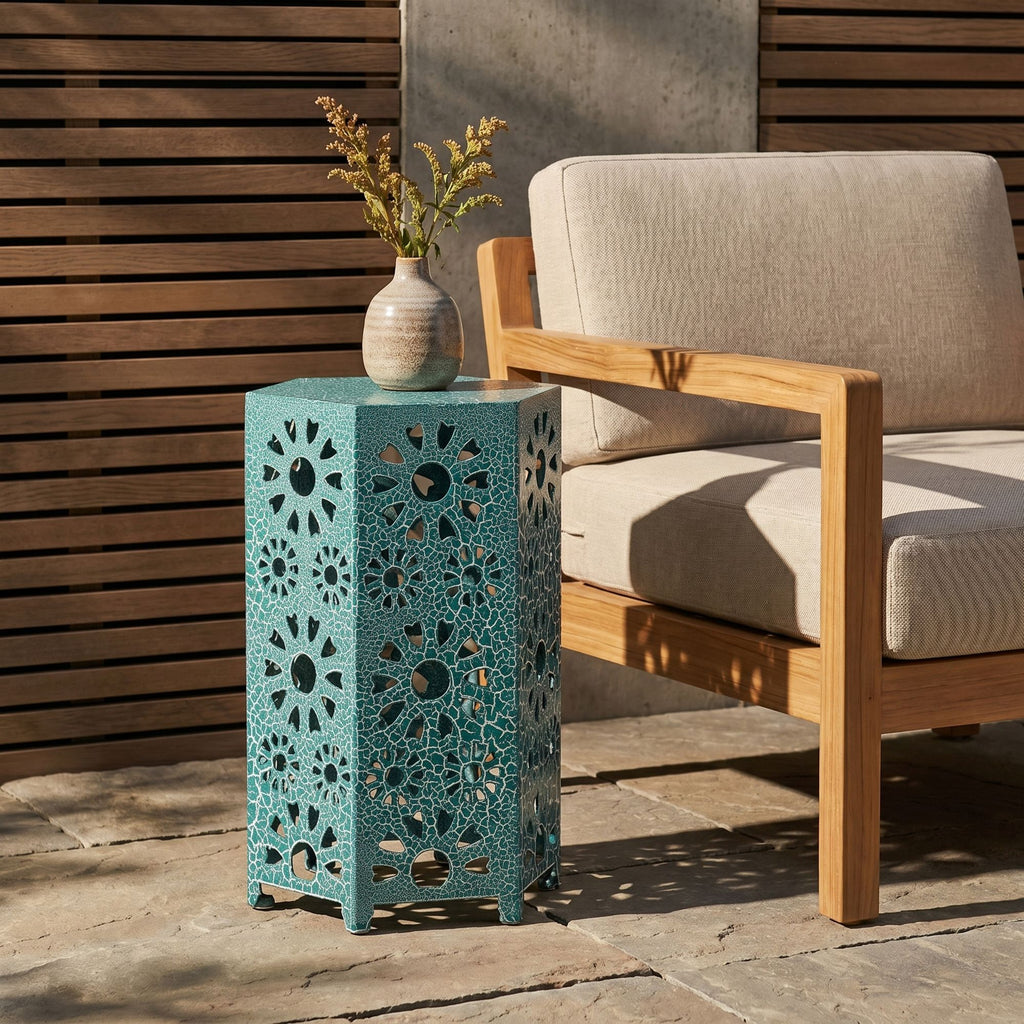 ELIANA 12" Side Table, Outdoor End Table,Accent Table