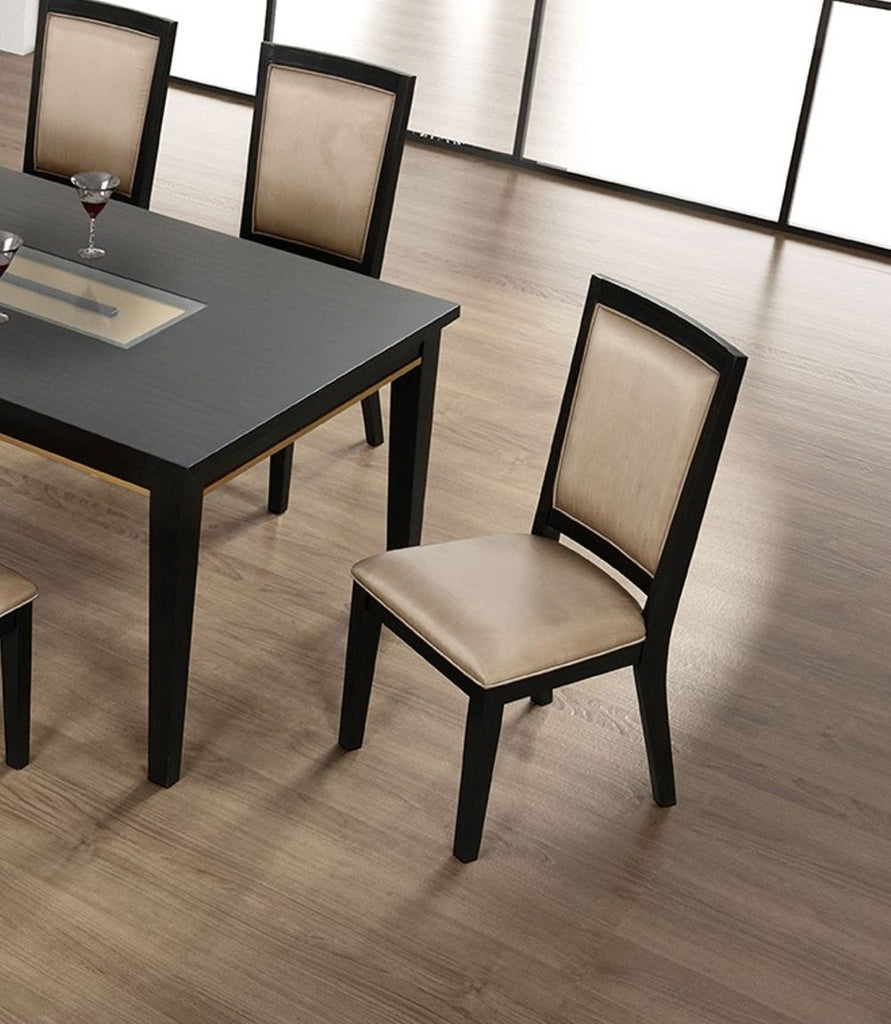 Espresso Set of 2pc Dining Chairs Contemporary Style Wooden Comfort Dining Room Kitchen