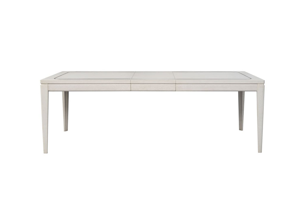 Expandable Leg Tablewith Metal Inlay - Vanilla