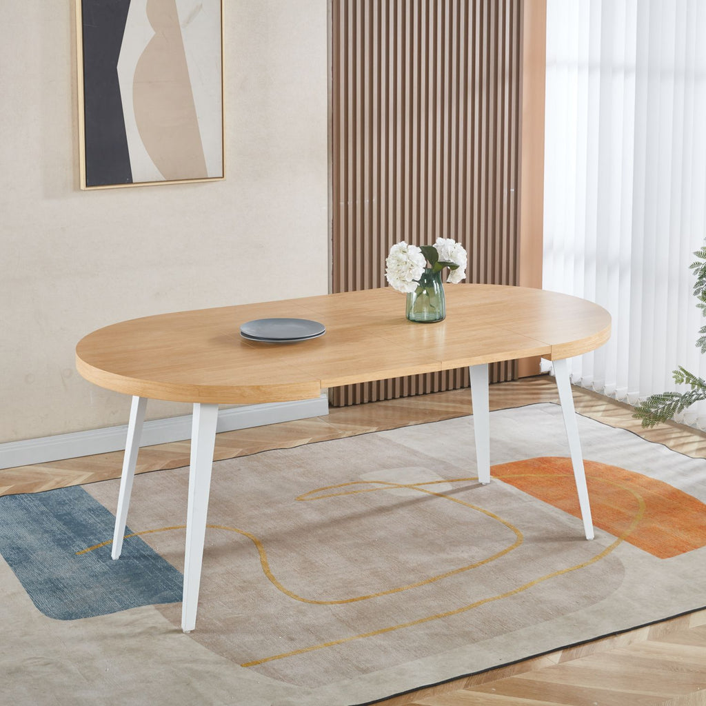 Extendable table,DINING TABLE,OFFICE TABLE,COFFEE TABLE,metal leg,MDF top,100/140/180x100x75cm,OAK COLOR