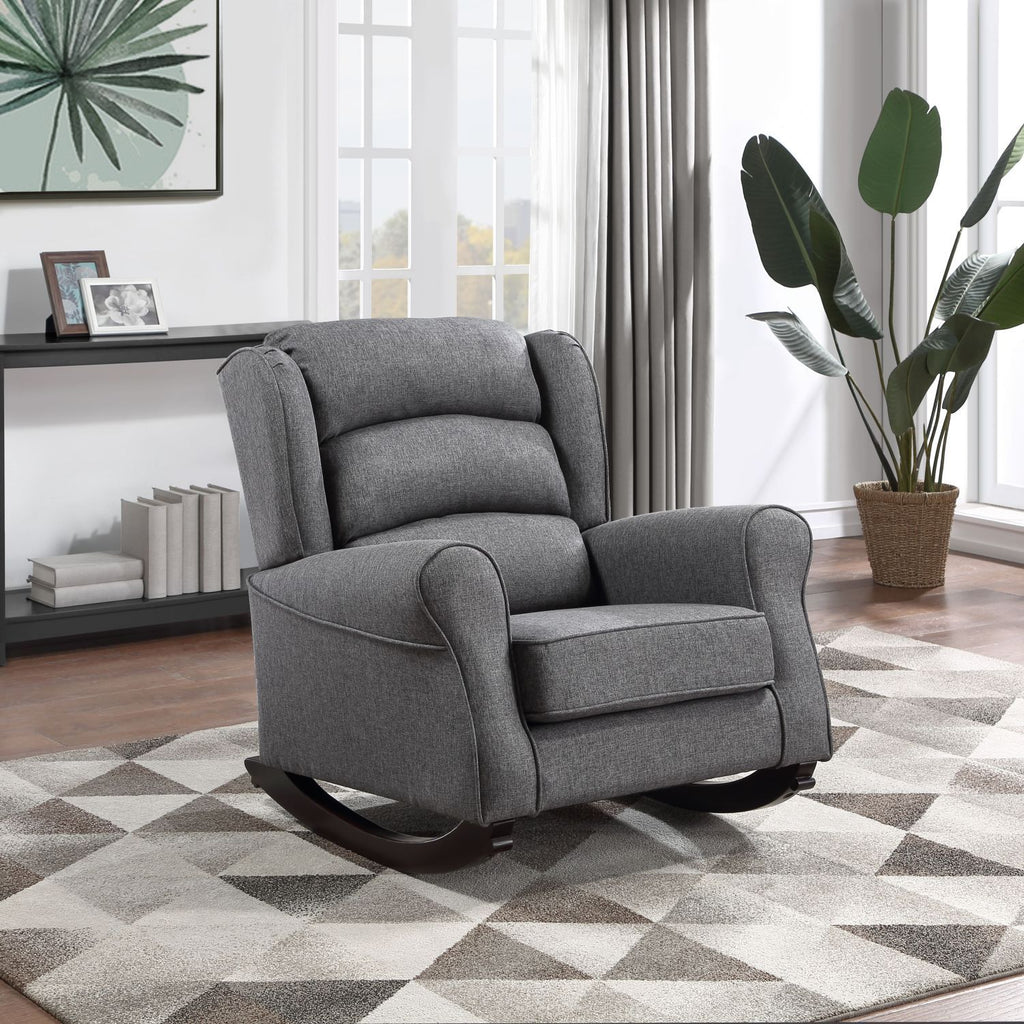 Fabien Gray Fabric Rocking Chair