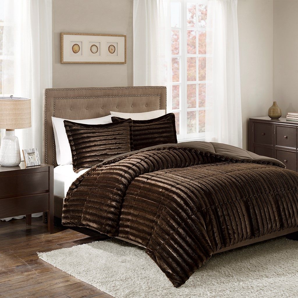 Faux Fur Comforter Mini Set