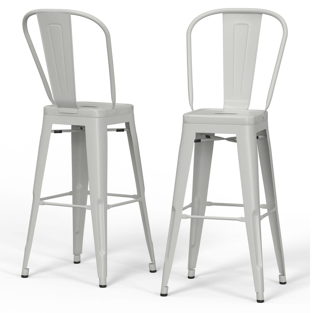 Fletcher - 24" Metal Counter Height Stool (Set of 2) - White