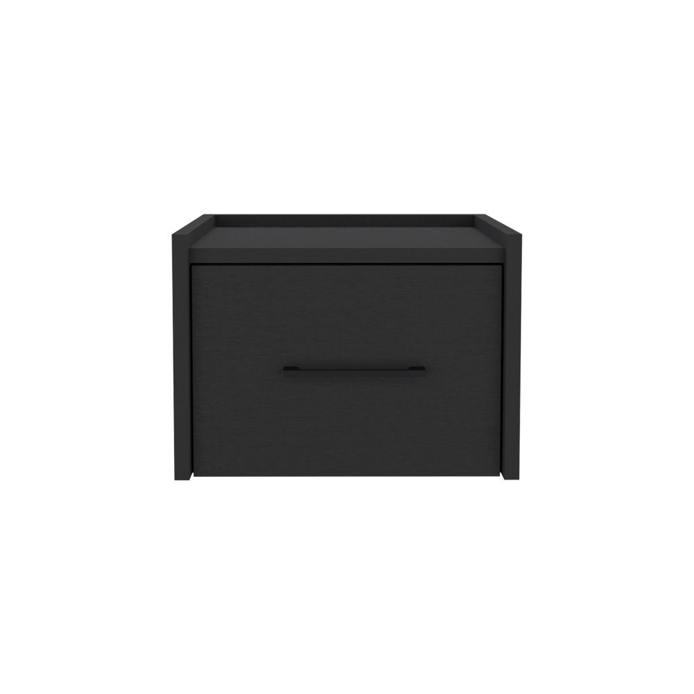 Floating Nightstand Calion, Bedroom, Black