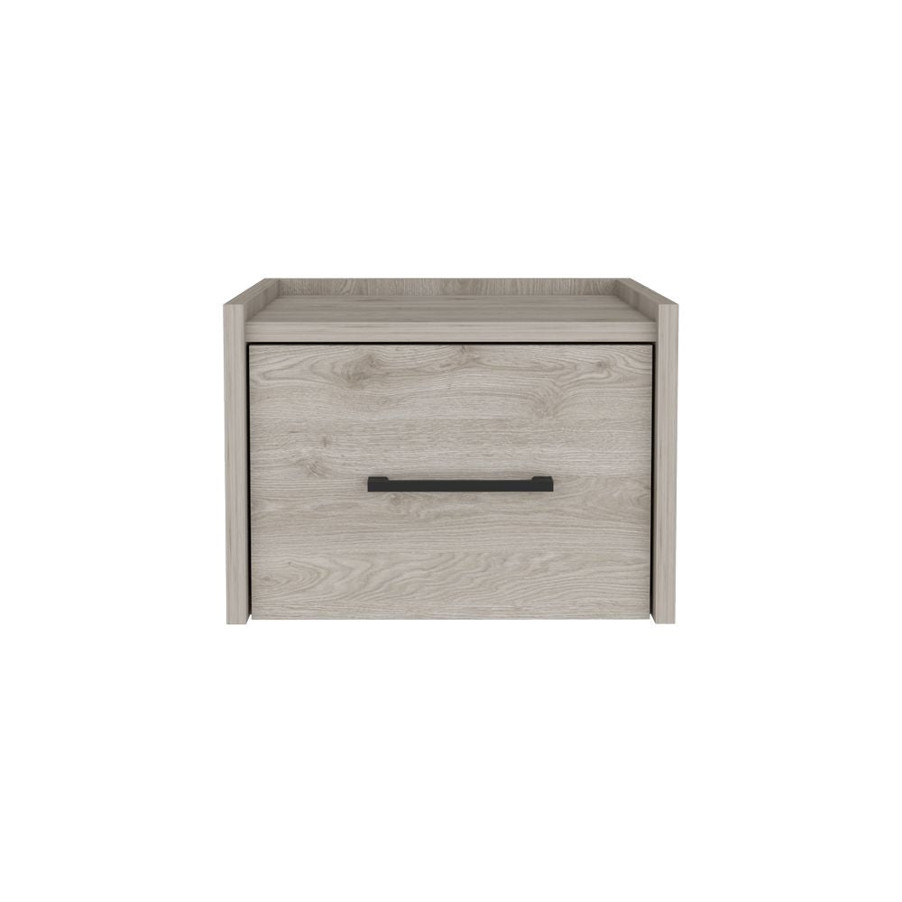 Floating Nightstand Calion, Bedroom, Light Gray