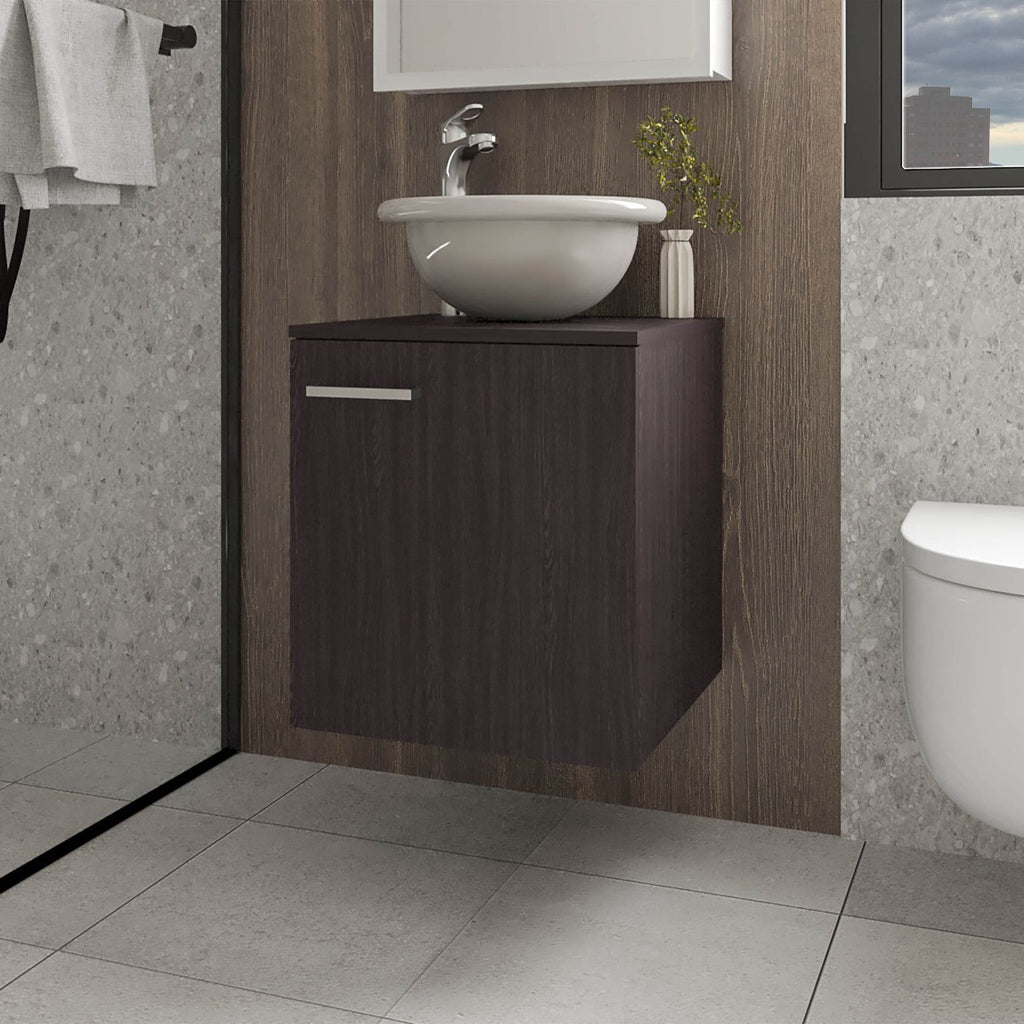 FM FURNITURE Pirtleville Bathroom Vanity with Integrated Sink and Faucet, Wengue