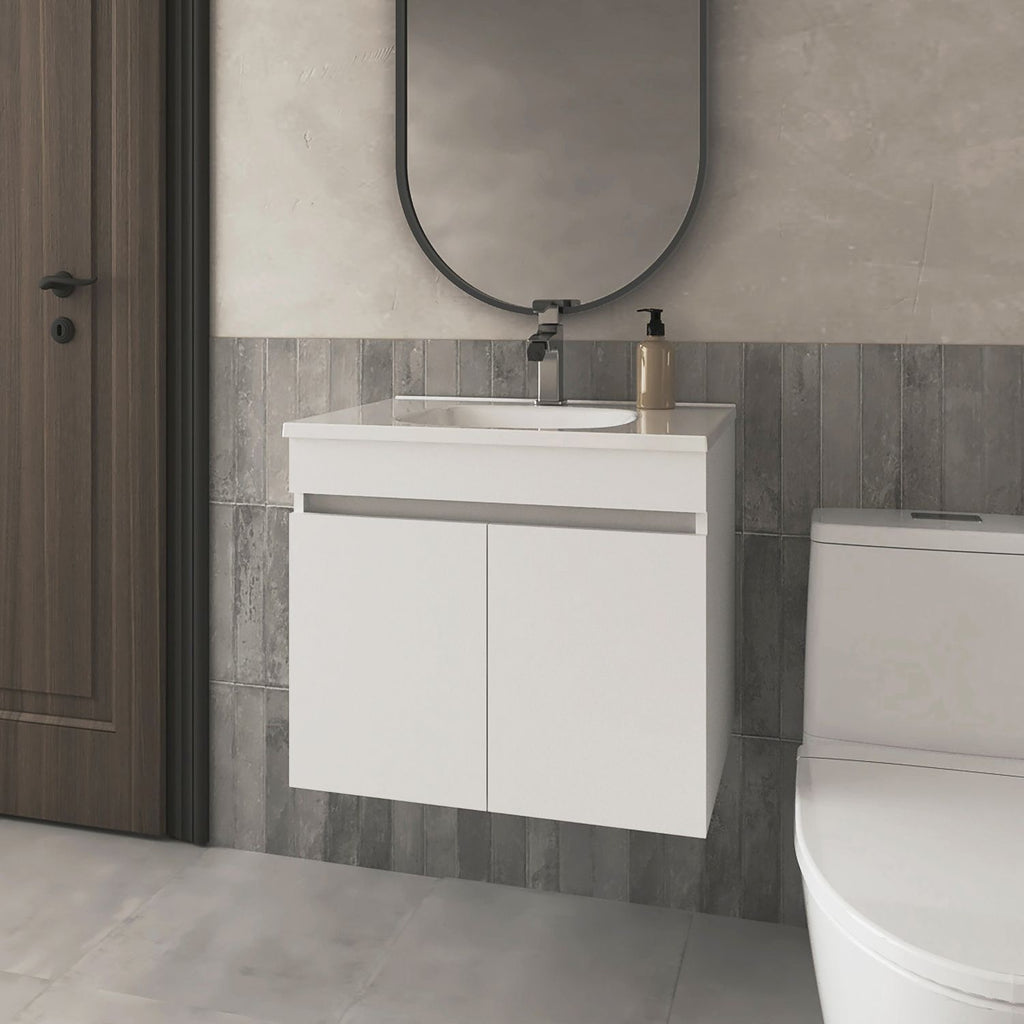 FM FURNITURE Rainbow City Vanity with 2 Doors, White