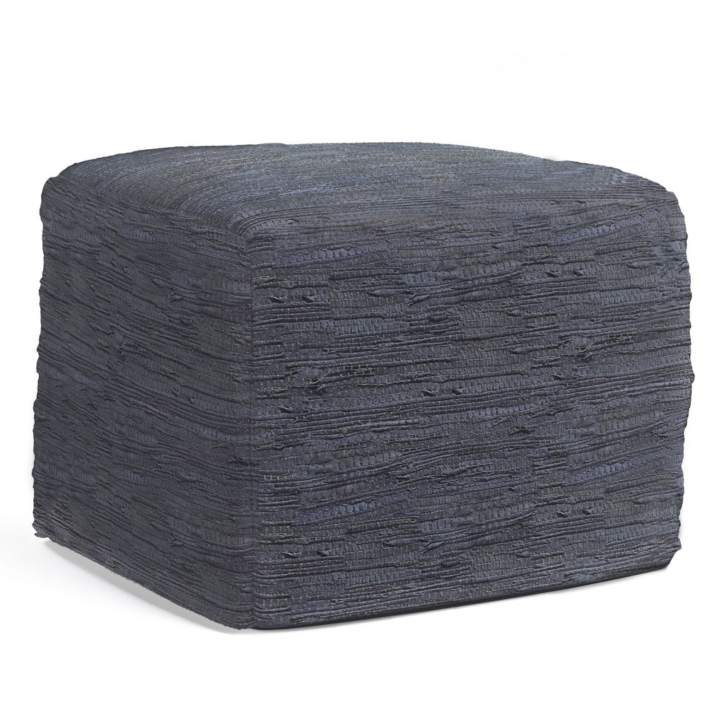 Fredrik - Square Pouf - Dark Blue