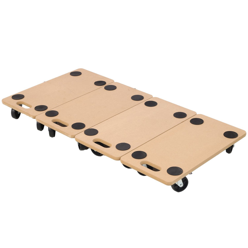 Furniture Moving Dolly, Heavy Duty Wood Rolling Mover with Wheels for Piano Couch Fridge Heavy Items, Securely Holds 500 Lbs (4pcs 22.8" x11.2" Platform)