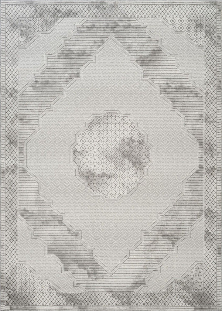 Geometrix GC_DIM1004 Gray 5 ft. 3 in. x 7 ft. 3 in. Area Rug