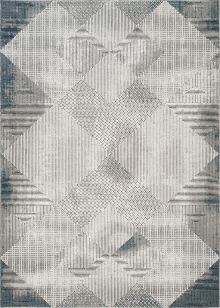 Geometrix GC_DIM1009 Gray 5 ft. 3 in. x 7 ft. 3 in. Area Rug
