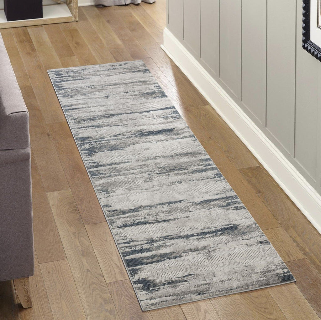 Geometrix GC_DIM1011 Gray 2 ft. 7 in. x 9 ft. 10 in. Area Rug