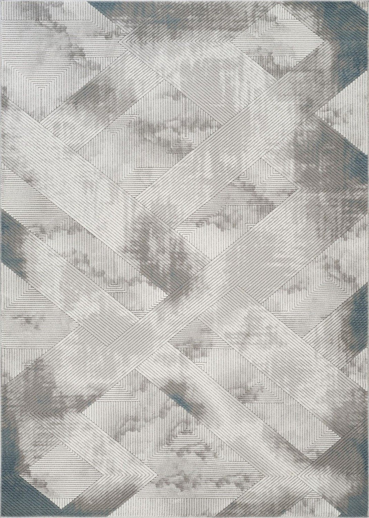Geometrix GC_DIM1012 Gray 5 ft. 3 in. x 7 ft. 3 in. Area Rug