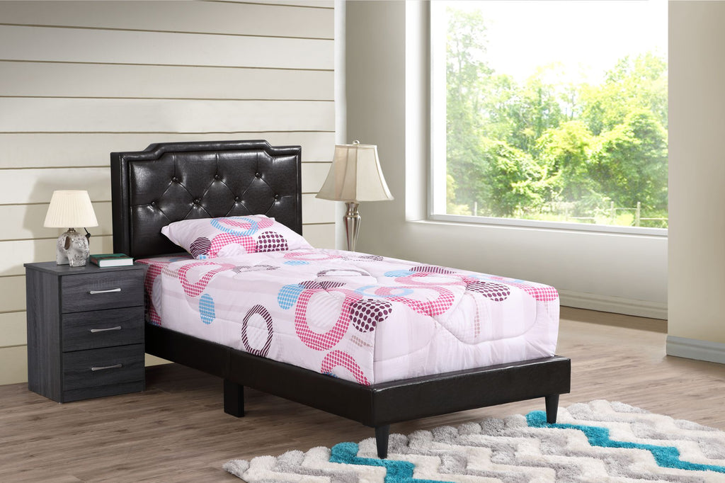 Glory Furniture Deb G1116-TB-UP Twin Bed- All in One Box , CAPPUCCINO