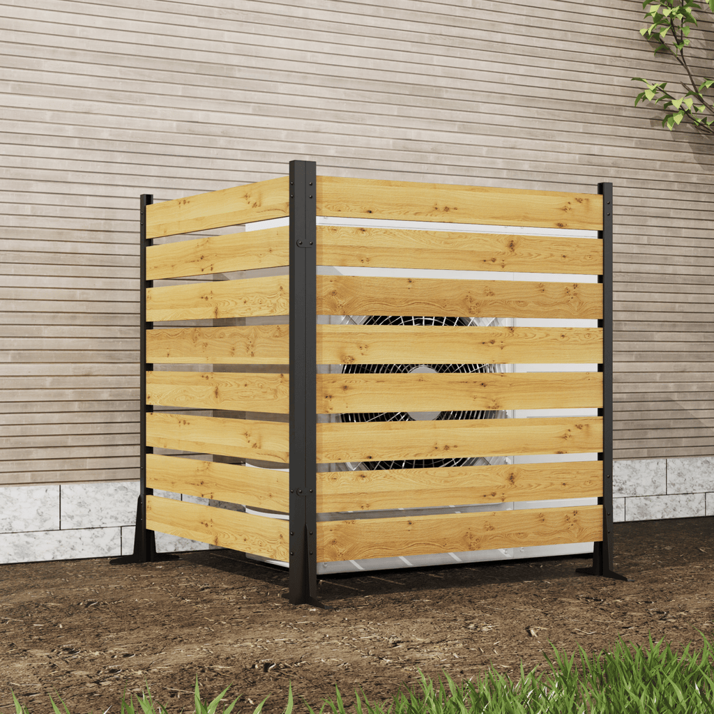 Goodyo 55"x38.5"W (2 Panels) Cedar Wood Privacy Screen, Outdoor Privacy Walls, Privacy Wood Fence for Pool Equipment Enclosure, Trash Can Enclosures, Air Conditioner Fence