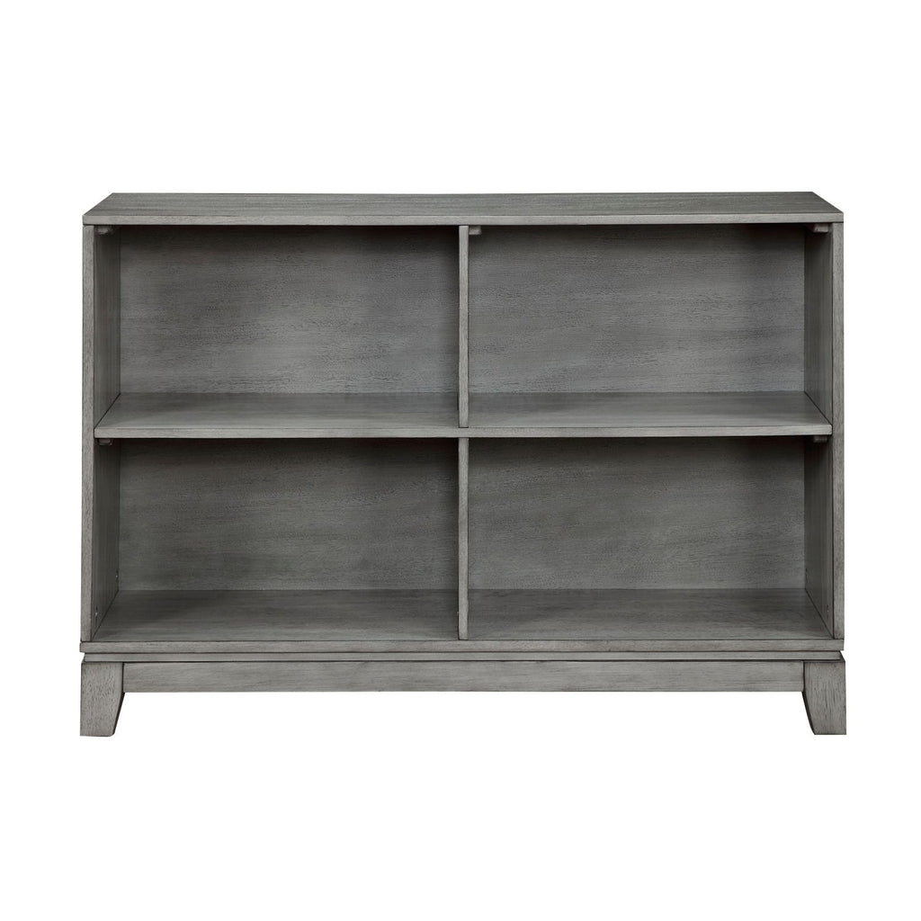 Gray Finish 4-Shelf Bookcase Wooden Furniture 1pc