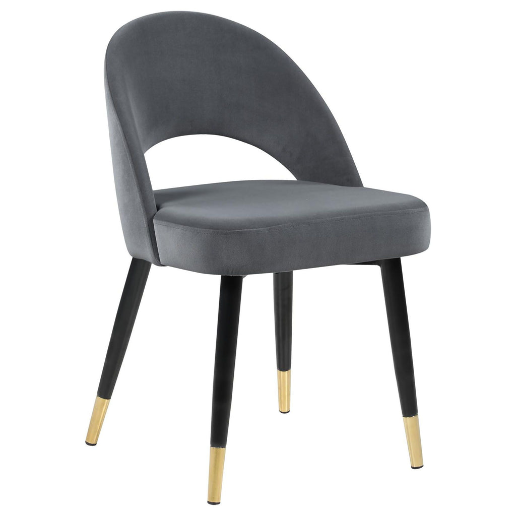 Grey and Black Arched Back Side Chairs (Set of 2)