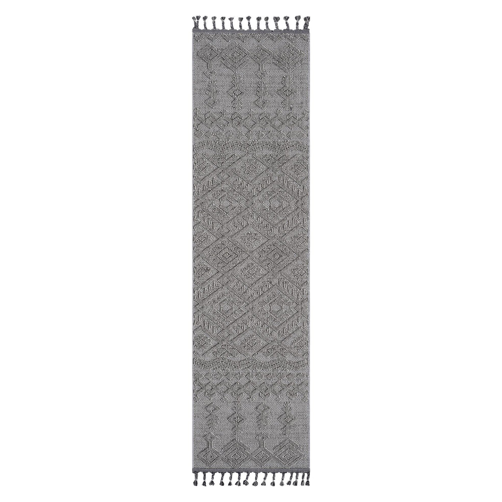 Guros Collection 2X8 White / White / Traditional Indoor / Outdoor Runner Rug
