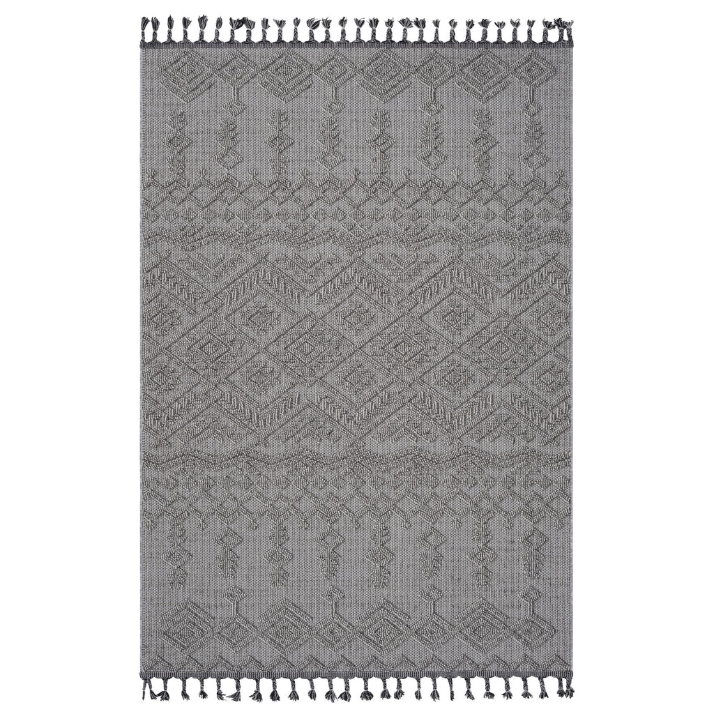 Guros Collection 5X7 White / White / Traditional Indoor / Outdoor Area Rug