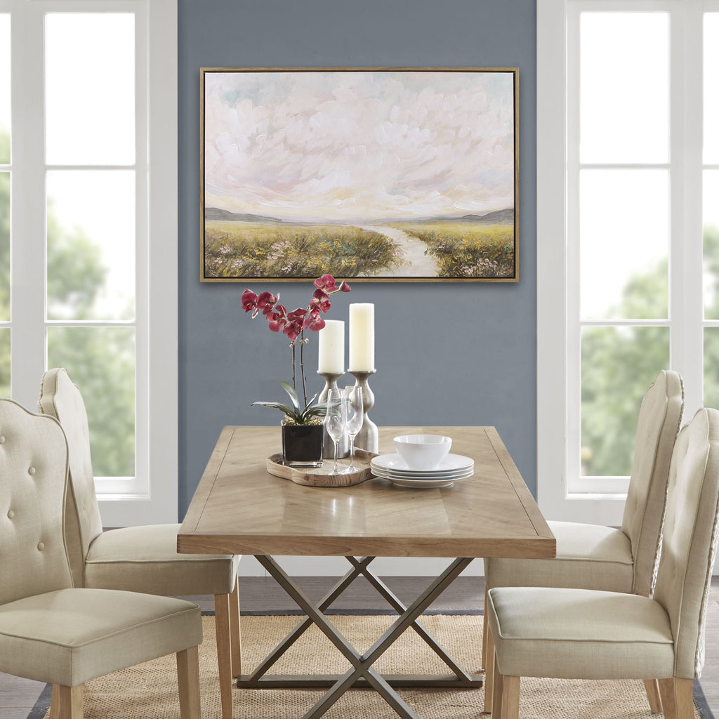 Hand Embellished Framed Canvas Abstract Landscape Wall Art