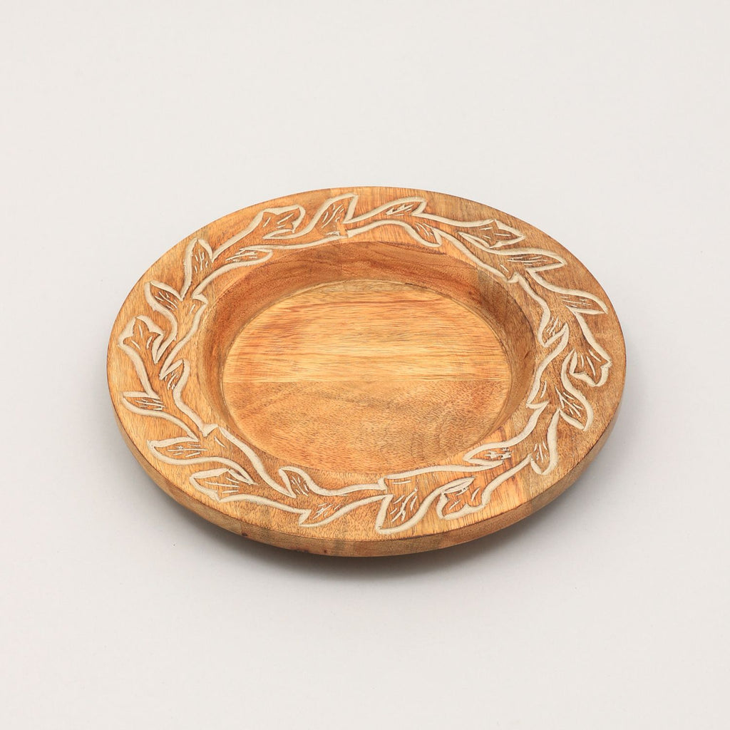 Handcrafted 13" Wood Charger Plate| Wooden Dinning Placemat|Artisan Wood Tableware