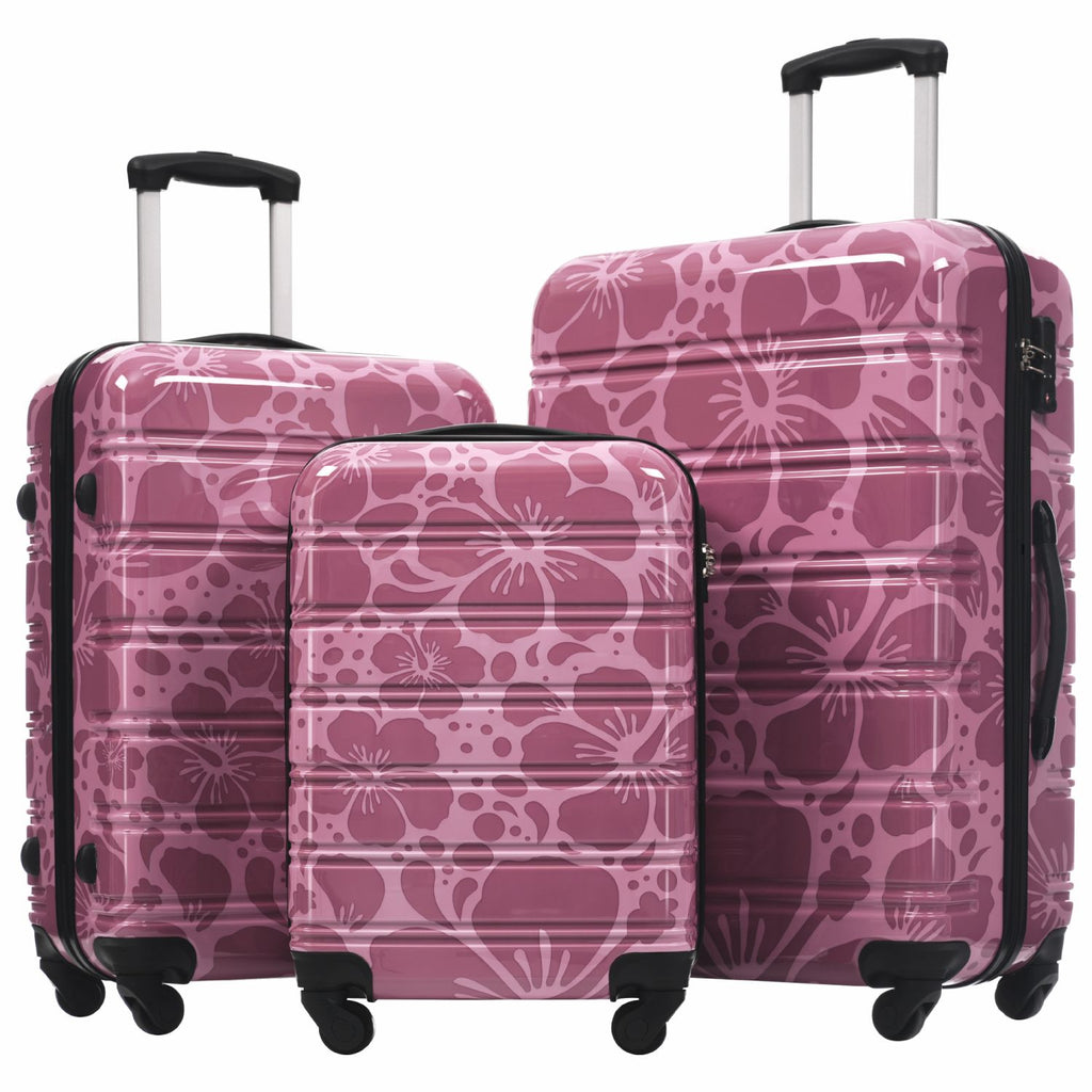 Hardshell Luggage Sets 3 pcs Spinner Suitcase with TSA Lock Lightweight-20"+24"+28" Luggages