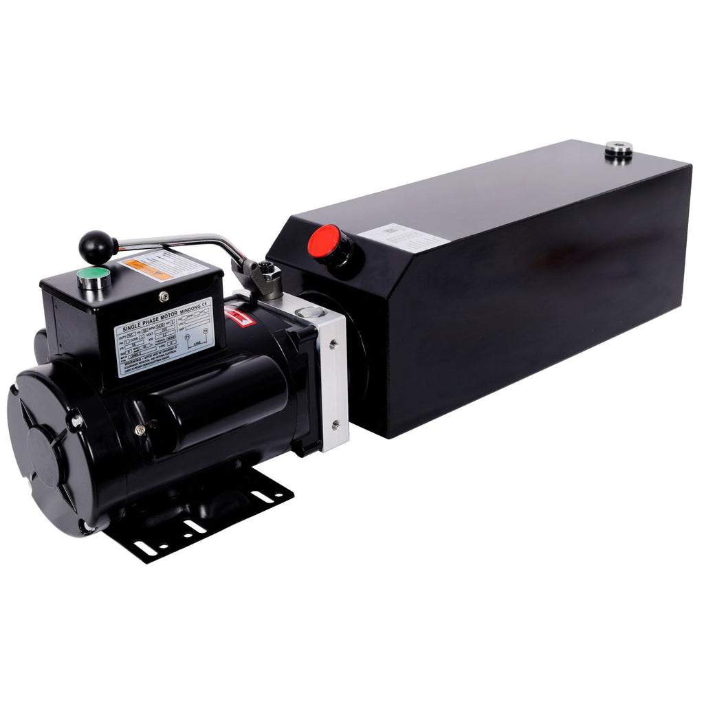 Heavy-Duty Hydraulic Power Unit for Car Lifts, AC 220V Single Phase, 16 Quart Oil Reservoir, Replacement Pump for 2-Post/4-Post Lifts & Auto Shop Equipment