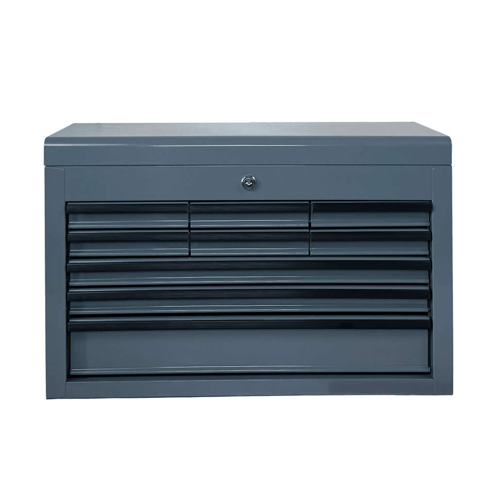 Heavy Duty Metal Tool Box, 24-inch, Portable Metal Tool Box with 9 Drawers, Small Tool Chest with EVA Liners, Ball Bearing Slide Drawers Locking & Powder Coated Finish, Multi-Function Tool Organizer