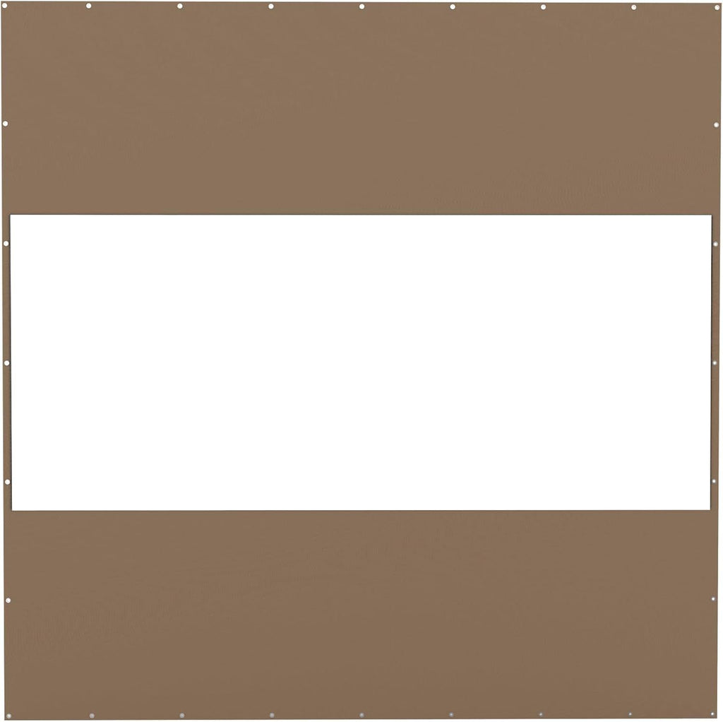 Heavy Duty Outdoor Clear Panel Curtain, 18 oz Waterproof PVC Polyester Curtain, Weather Resistant & Tearproof for Patios, Gazebos, Pergolas, Privacy Screen (10'H x 10'W, Brown)