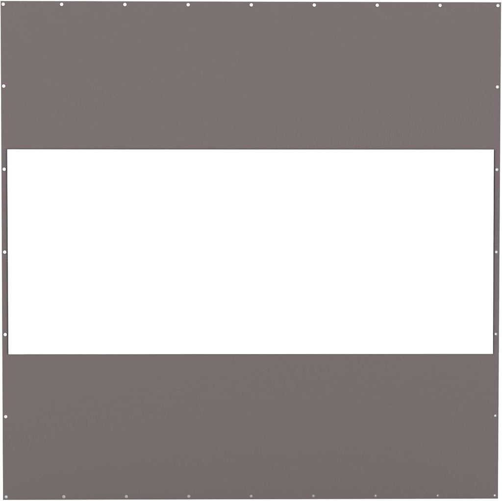 Heavy Duty Outdoor Clear Panel Curtain, 18 oz Waterproof PVC Polyester Curtain, Weather Resistant & Tearproof for Patios, Gazebos, Pergolas, Privacy Screen (10'H x 10'W, Gray)