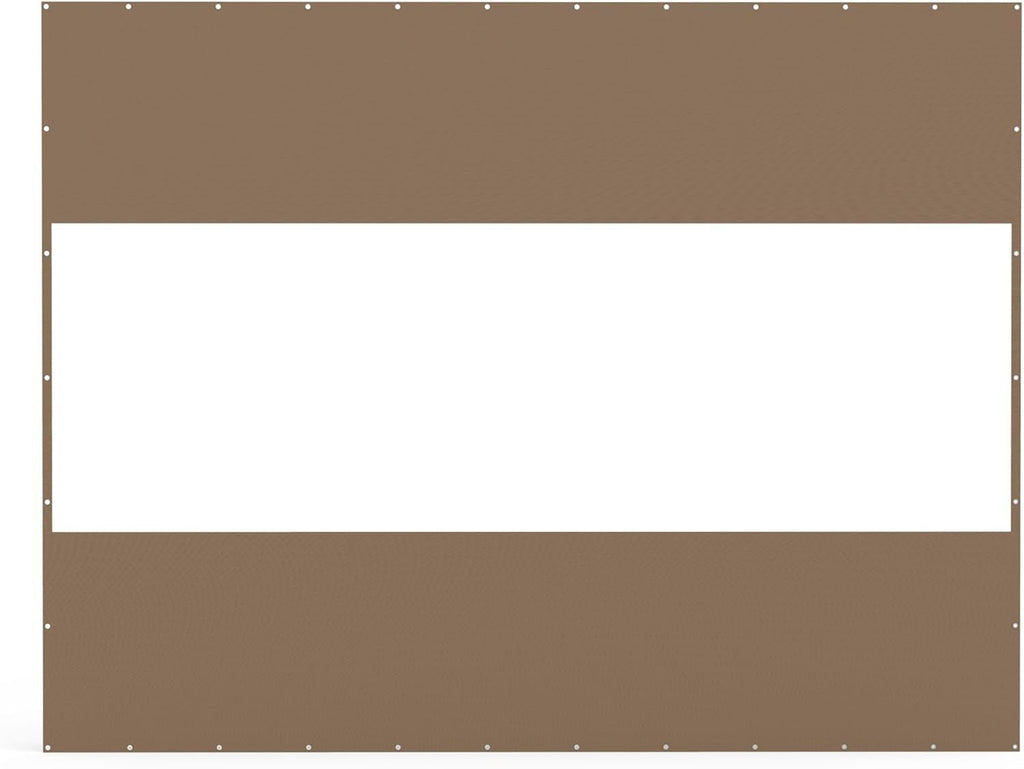 Heavy Duty Outdoor Clear Panel Curtain, 18 oz Waterproof PVC Polyester Curtain, Weather Resistant & Tearproof for Patios, Gazebos, Pergolas, Privacy Screen (10'H x 13'W, Brown)