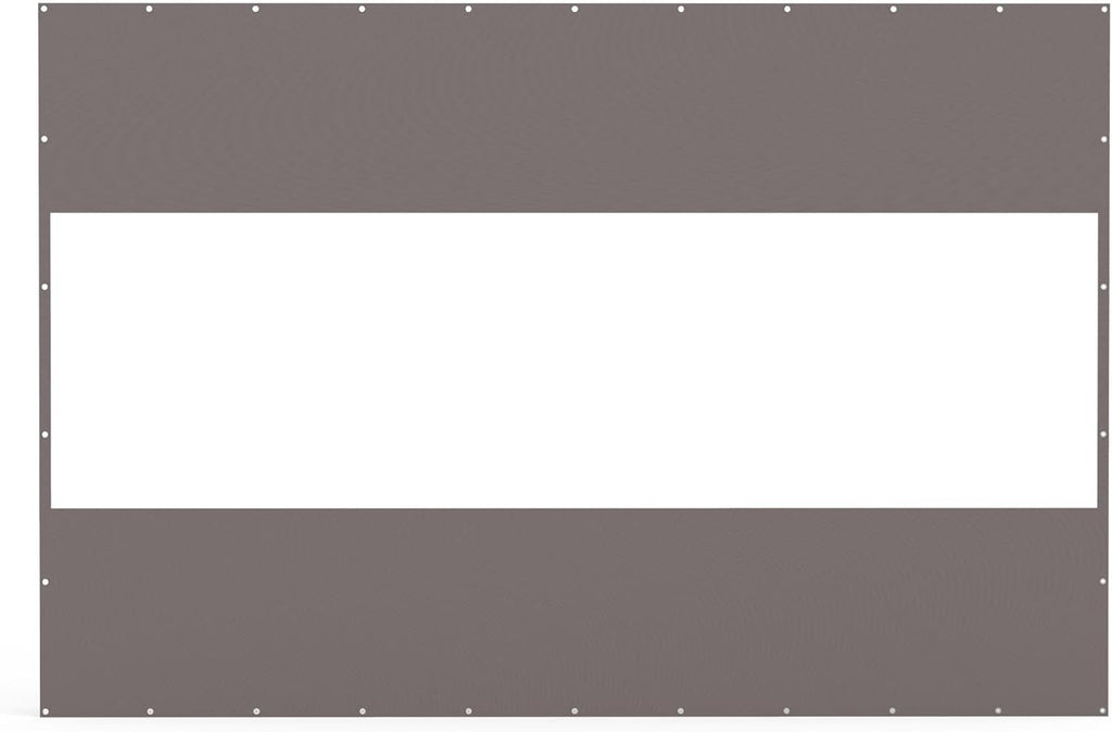 Heavy Duty Outdoor Clear Panel Curtain, 18 oz Waterproof PVC Polyester Curtain, Weather Resistant & Tearproof for Patios, Gazebos, Pergolas, Privacy Screen (8'H x 12'W, Gray)