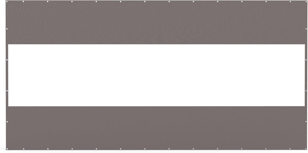 Heavy Duty Outdoor Clear Panel Curtain, 18 oz Waterproof PVC Polyester Curtain, Weather Resistant & Tearproof for Patios, Gazebos, Pergolas, Privacy Screen (8'H x 16'W, Gray)