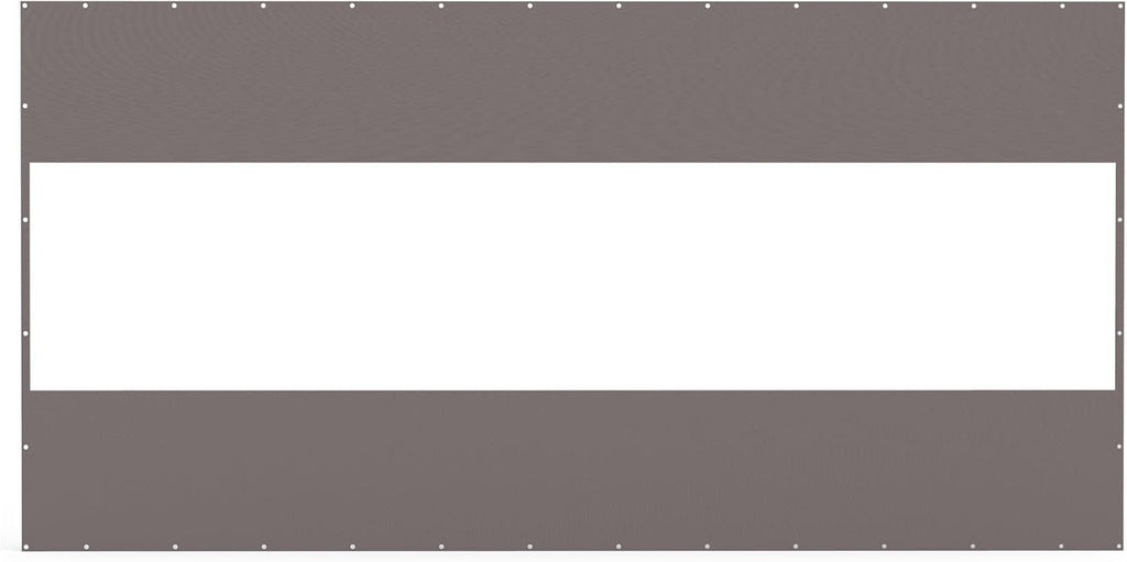 Heavy Duty Outdoor Clear Panel Curtain, 18 oz Waterproof PVC Polyester Curtain, Weather Resistant & Tearproof for Patios, Gazebos, Pergolas, Privacy Screen (8'H x 16'W, Gray)