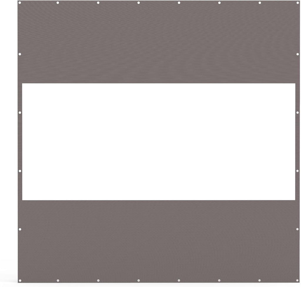 Heavy Duty Outdoor Clear Panel Curtain, 18 oz Waterproof PVC Polyester Curtain, Weather Resistant & Tearproof for Patios, Gazebos, Pergolas, Privacy Screen (8'H x 8'W, Gray)