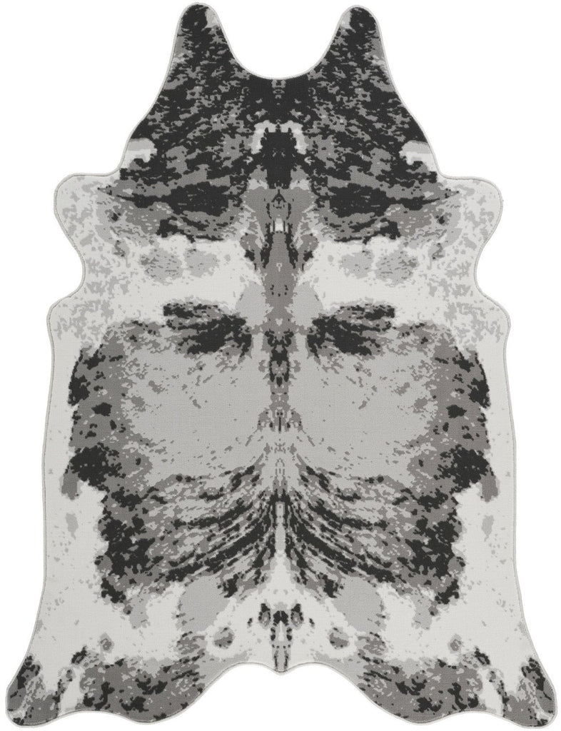 Hide GC_CHD1007 Gray 5 ft. x 7 ft. Area Rug