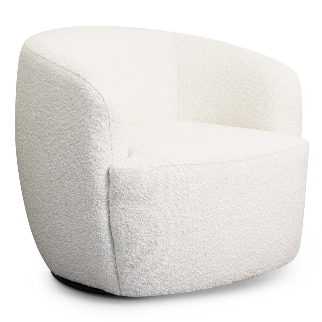 Hot sell Mina White Boucle Swivel Chair