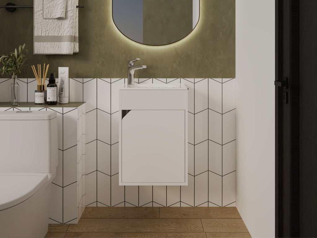 Hudson Vanity Sink, Bathroom, White