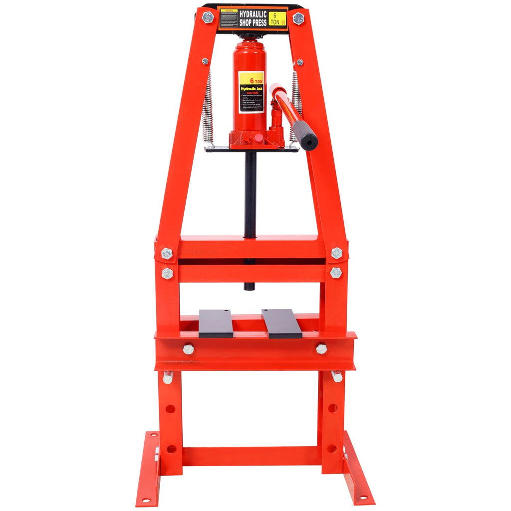 Hydraulic Power Units, 6-Ton Benchtop Hydraulic A-Frame Shop Press with Press Plates, Hydraulic 6 Ton Garage Floor Adjustable Shop Press with Plates, Hydraulic Press, Hydraulic Shop Press,Red