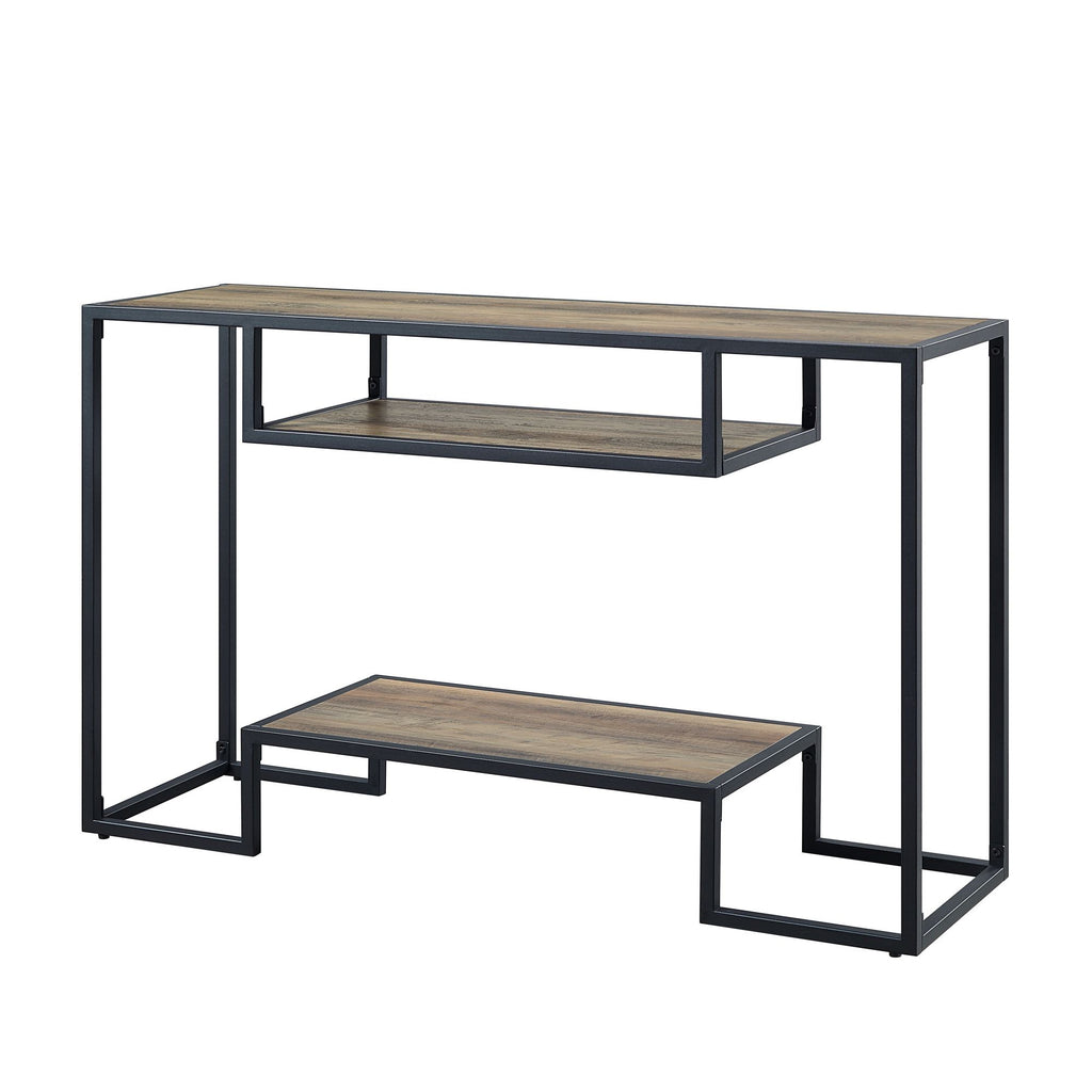 Idella Rustic Oak & Black Finish Sofa Table