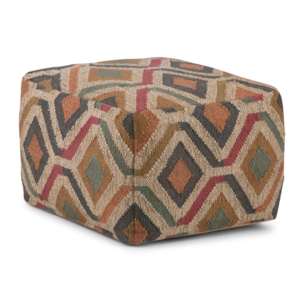 Johanna - Square Pouf - Multi-Color