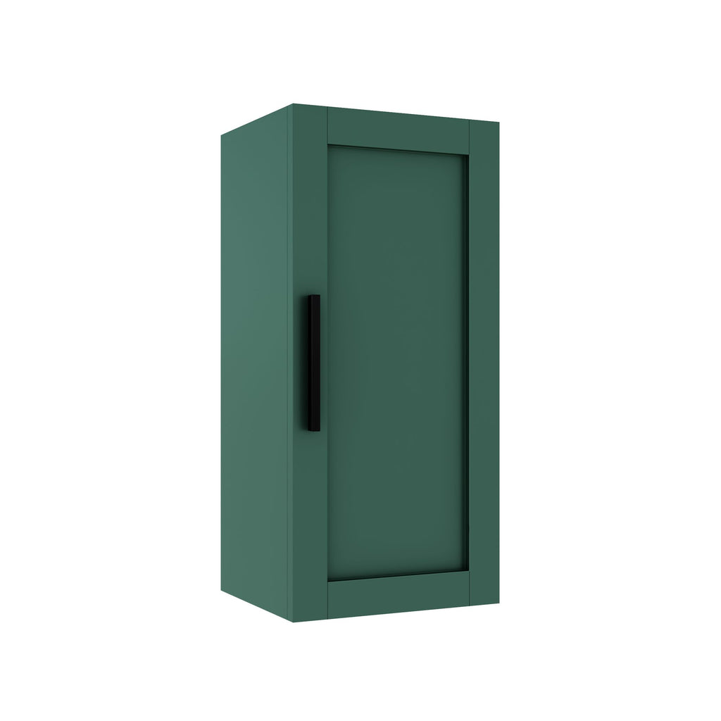 JOVI 14" Wall-Mounted Floating Bathroom Vanity Side Cabinet with a Door and a Shelf, (Suitable for JODI Bathroom Vanity), Green