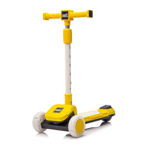 Kids Ride On 3-Wheel Scooter W/Buildable blocks, PU flashing wheels and Folding Kick Scooter,Thickened custom aluminum tube,5-position height-adjustable handlebar&one-touch footbrake