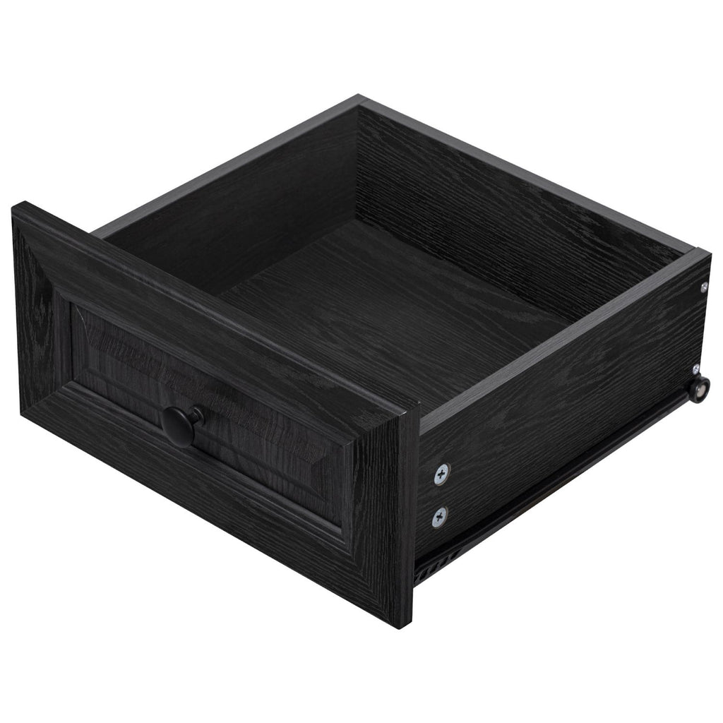 K&K 71" Tall Kitchen Pantry Cabinet with 3 Pull Out Cabinet Organizers, Farmhouse Embossed Texture Storage Cabinet with 6 Door Shelves, 2 Drawers, Freestanding Cupboard for Kitchen, Dining Room Black