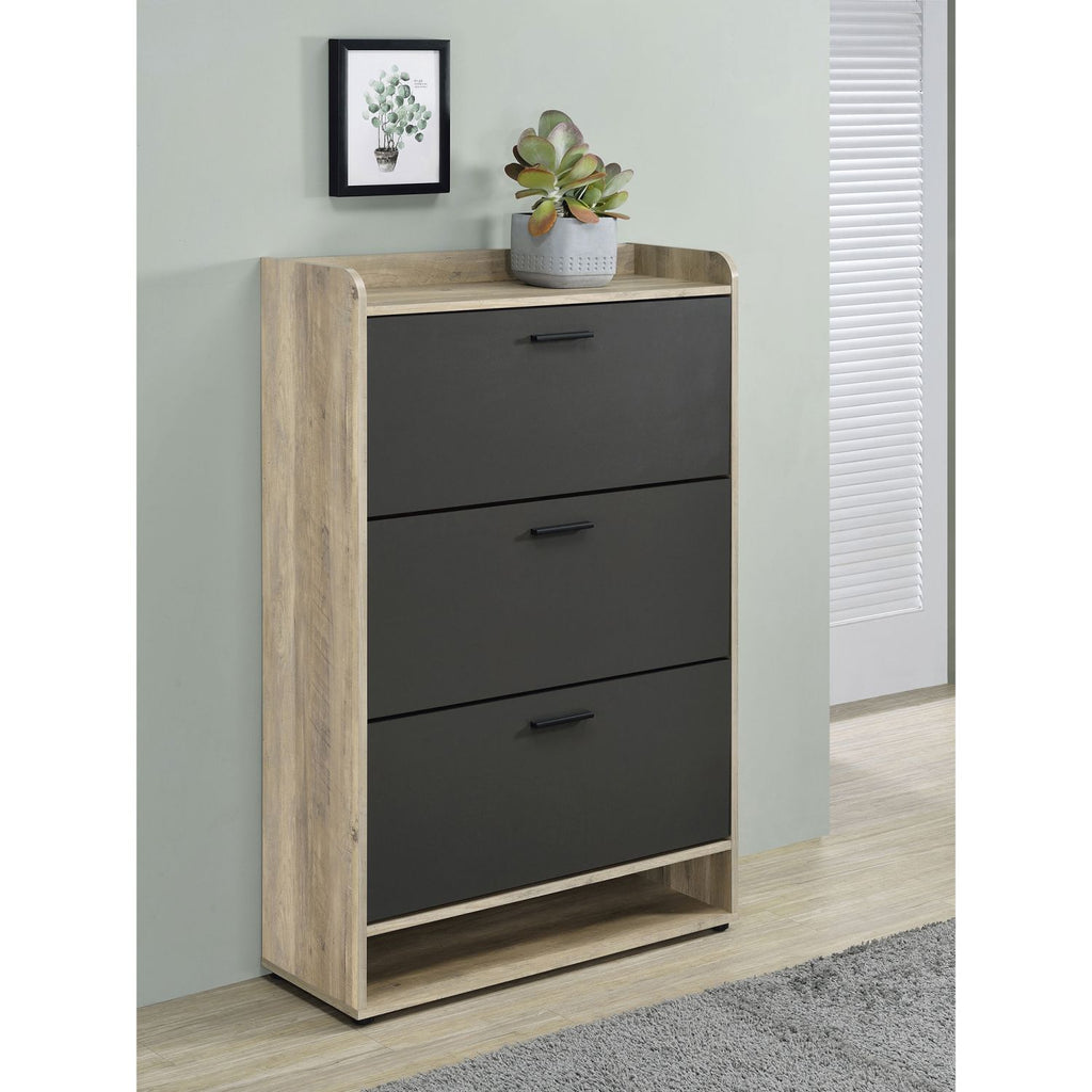 Kyla Grey 3-tier Engineered Wood Shoe Cabinet