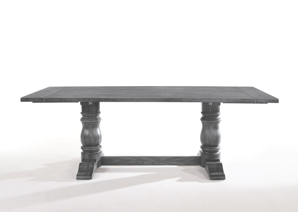 Leventis Weathered Gray Finish Dining Table