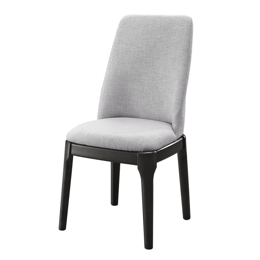 Light Grey and Grey Oak Upholstered Side Chairs (Set of 2)