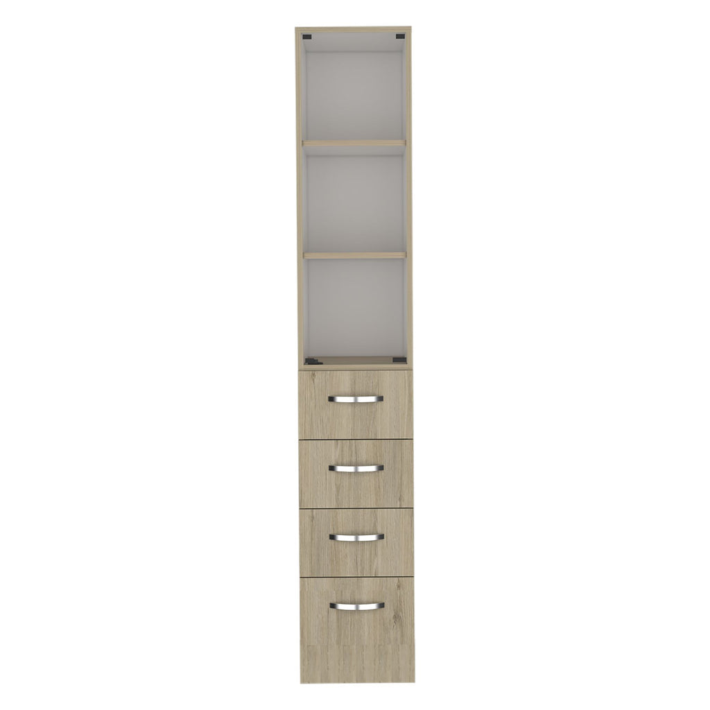Linen Cabinet Epic, Bathroom, Light Pine / White