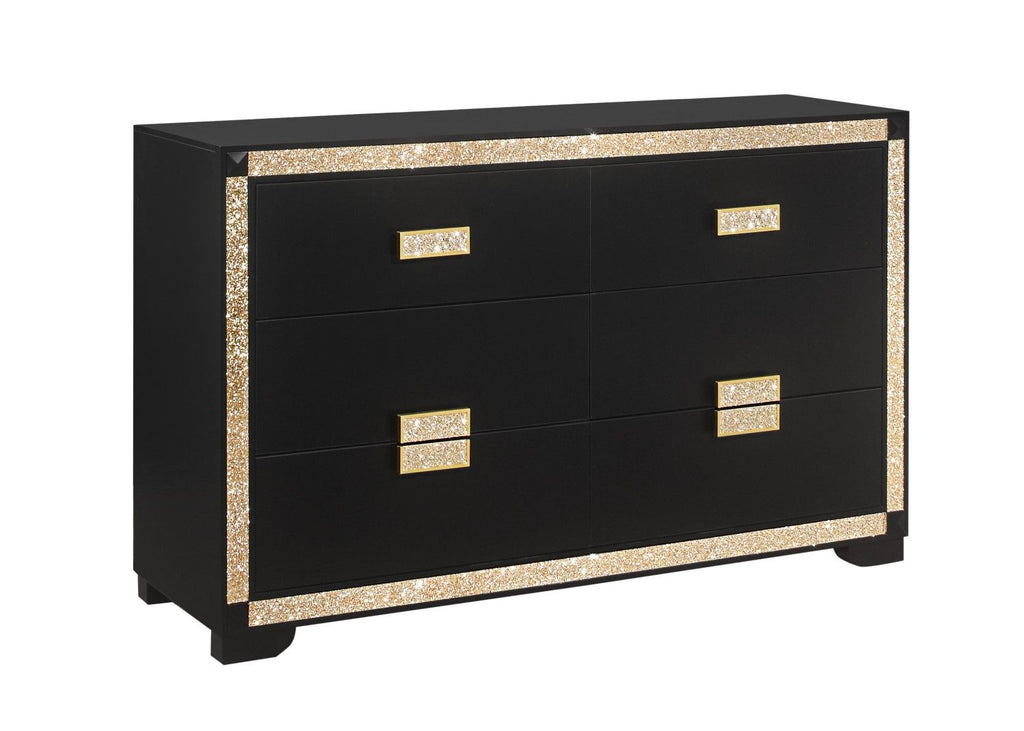 LIVELY BLACK/GOLD DRESSER